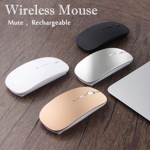 Möss trådlös mus Bluetooth laddningsbar dator tyst mause Ergonomisk Mini USB Optical för PC Laptop 230301