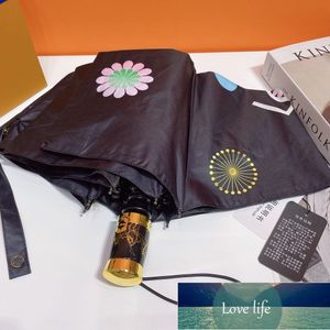 ファッション透明な女性傘の手紙折りたたむ完全自動メンズデザイナー傘コレクションポータブル屋外雨の傘ナイスD222232F