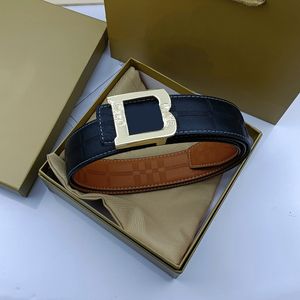 Cintura da uomo di design Cintura classica di lusso reversibile Banda timbro in acciaio Fibbia ad ardiglione Cinture virilità casual larghezza 3,8 cm taglia 105-125 cm regalo di moda