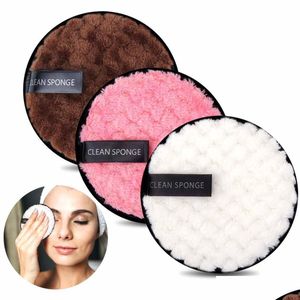 Make-up-Entferner-Pads, Mikrofaser, wiederverwendbar, Gesichtstuch, Tücher, waschbar, Baumwolle, Hautpflege, Reinigung, Puff, J1546, Drop-Lieferung, Gesundheit