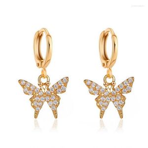 Brincos de bronzeado Boretim do estilo coreano Borbolefly para mulheres Moda Jóias de ouvido Pendientes por atacado Presentes QW76