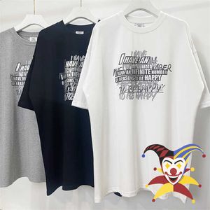 Camisetas masculinas Vetements camiseta homens homens de sobreposição de prata impressão de letra redonda de camisetas de camisetas grandes VTM G230301