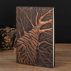 Anteckningar Magic Notebook Creative Hard Cover Diary Book A5 Vintage Handcraft Leather Prossed Fashion Travel Journal Planner BookNotepads Not