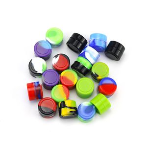 wholesale 2ml food grade silicone containers dab wax oil containers dry herb for concentrate oil holder storage bottles & jars 420&710