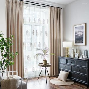 Curtain Green Pink Brown Blackout Insulated Cotton Thick Window Treatment Curtains For Living Room Bedroom Thermal Insulation