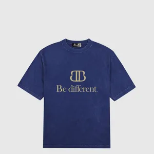 DUYOU Oversize T shirt with Vintage Jersey Wash Letters 100% Cotton T-Shirt Men Casuals Basic T-shirts Women Quality Classical Tops DY8898