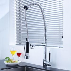 Kitchen Faucets Spring Pull Down Faucet Nozzle Dual Mode Water Mixer Single Handle Cold 2 Outlet Shower Swivel Taps