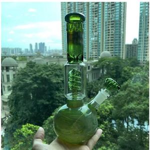 10 Inch hookahs Water Bongs Unique Recycler Glass Bong Heady Glass Turbine Perc Percolator Water Pipes Rigs Oil Rig with 14mm joint