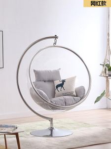 Camp Furniture Bubble Chair Transparant Glider Single Cradle stoelen binnen balkon Lazy Hanging Basket Swing Rocking Buiten Egg