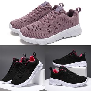 Designer women spring breathable running shoes black purple black rose red womens outdoor sports sneakers Color143