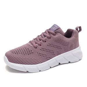 Designer women spring breathable running shoes black purple black rose red womens outdoor sports sneakers Color61