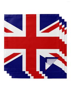 Table Napkin British Flag 4/6/8pcs Napkins Restaurant Dinner Wedding Banquet Decor Cloth Supplies Party Decoration