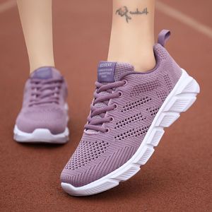 Designer women spring breathable running shoes black purple black rose red womens outdoor sports sneakers Color109