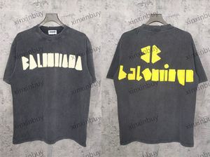 xinxinbuy erkekler tasarımcı tee tişört 23SS paris bant yama mektupları kısa kollu pamuklu kadınlar beyaz siyah kahverengi gri xs-2xl
