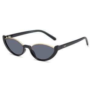 Damen-Katzenaugen-Sonnenbrille, kleiner Rahmen, Avantgarde-Brille, einfache Avantgarde-Straßensonnenbrille für Damen und Herren