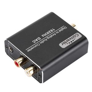 New Digital to Analog Audio Converter Digital Fiber Coaxial Audio Left Right Channel Converter 3.5MM