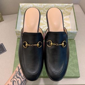 2023 Princetown Slipper Designer Sandals Men Genuine Leather Slippers Classic Women Loafers Buckel Flat Shoes Velvet Leather Sandal with Box