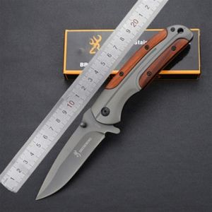 Browning DA43 Vouwmes 3Cr13 Blade Rosewood Handgreep Titanium Tactisch mes Pocket Camping Tool Fast Open Hunting Knife Surviv222e