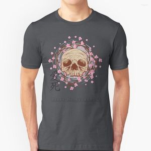 Men's T Shirts Cherry Blossom Skull Short-Sleeved T-Shirt Harajuku Hip-Hop Tee Tops