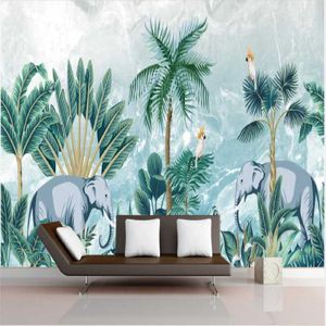 Wallpapers Milofi Customized 3D Large Wallpaper Mural Hand-painted Forest Cute Little Animal Illustration Children Background Wall