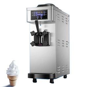 Kommersiell mjuk serveringsglassmaskin Electric Ice Cream Makers One Flavors Sundae Vending Machine 110V 220V