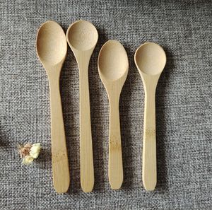 Cucchiaio in legno di bambù da 13 cm Cucchiaini da gelato al miele per bambini Cucchiaino da dessert per zuppa da tè
