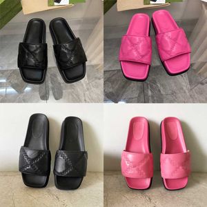 Man Designer Sandal Beach Slide Woman Slipper Leather Flip Flops Platform Thick Bottoms Sexy Ladies Scuffs Shoes With Box Big Size NO435