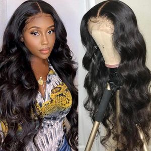 Inches Body Wave T Part Wig Brazilian Human Hair Wigs For Black Women 150 Density Remy Pre Plucked Lace Front