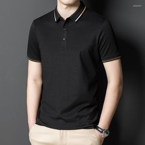 Men's Polos Men's Lapel Short-sleeved T-shirt Fashion Casual Solid Color Polo Shirt