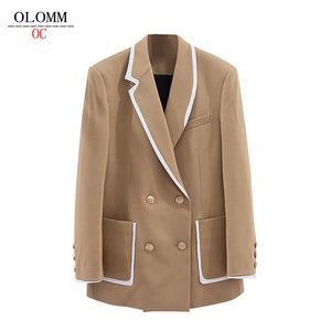 Two Piece Dress OLOMM High-quality customization Worsted cotton suit Jacket skirt business attire Female autumn clothes 230302