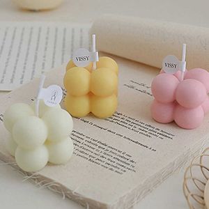 Candele profumate creative per aromaterapia con cera di soia a bolle piccole, regalo di decorazione per feste di compleanno di nozze