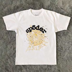 Mens T-Shirts Foaming Printing Sp5der 555555 Angel number T Shirt Men Women Spider Web Pattern T-shirt Top Tees men cloing G230301