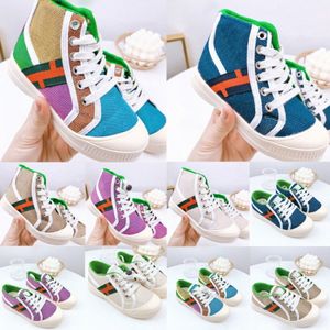 Scarpe per bambini Tela casual 1977 Tennis High Top Sneakers basse Bambini Scarpe per bambini Ragazzi Ragazze Tigre Fiore stampato Traniers Gioventù per bambini Tessuto di lino luxu R2eM #