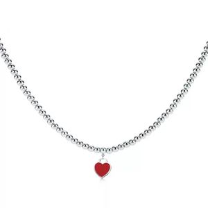 Jeulia Jewelry Heart Pendants Designer Lover 3 Colors Woman Jewelry Sier T Chains Womens Neckwear Party Wedding Blue Necklaces