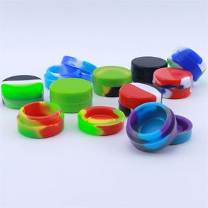 wholesale 3ml food grade silicone containers dab wax oil containers dry herb for concentrate oil holder storage bottles & jars 420&710