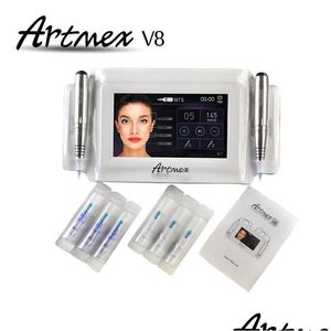 Macchine per trucco permanente Hine Digital Artmex V8 Set Eye Brow Lip Rotary Pen Mts System Tattoo Drop Consegna Salute Bellezza Tatuaggi B Dhyk9