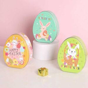 Gift Wrap Easter Box Candy Tin Tins Boxes Gift Cookie Storage Tinplate Lids Eggs Bunny Metal Large Jar Mini Tom Treat Decor Basket Y2303