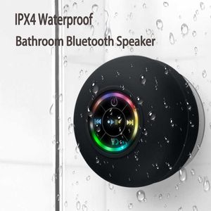 Taşınabilir Hoparlörler Mini Bluetooth Hoparlör Su Geçirmez Banyo Ses Kablosuz Duş Hoparlörleri RGB Telefon Sesli El Ücretsiz Araba Hoparlör Z0317