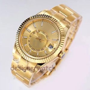 Herrenuhr, Luxus-Designer, hochwertige mechanische Uhr, 42 mm, Hochleistungs-Gummi-Edelstahl-Uhrenarmband, Drehzifferblatt, wasserdichtes Saphirglas