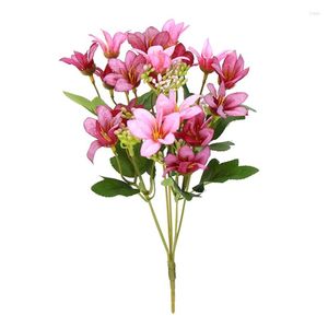 Kwiaty dekoracyjne bukiet ślub realistyczna i miękka konsystencja daj matce Praph Praph Decor Decor Decor Fake Artificial Flower
