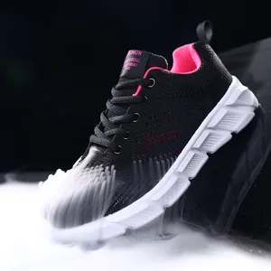 Scarpe da corsa traspiranti primaverili da donna di design nero viola nero rosa rossa sneakers sportive da donna all'aperto Color64