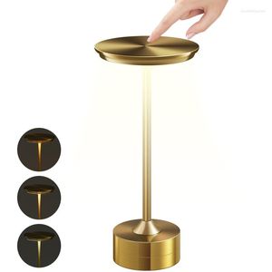 Tischlampen Bar El Lampe LED Metall Schreibtisch USB wiederaufladbare Touch Schlafzimmer Nachttischlampe für Dekoration