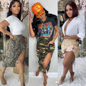 Kvinnkjoldesigner 2023 New Street Trend Ladies Camouflage Buttock Mini kjol 3 färger S-XXL