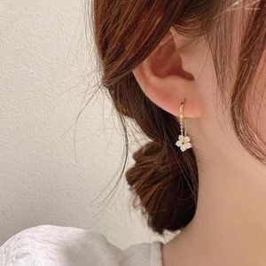 Dangle Earrings CIFbuy 1 Pair Metal Earring Stylish Golden Artistic Faux Crystal Clip Ear Accessory