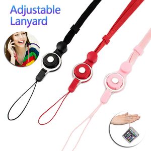 Avtagbar justerbar mobiltelefonband Neck Lanyard flätad nylon för mobiltelefon Badge Camera Mp3 USB ID -kort Mixed Color Supported