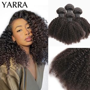 Кружевные парики yarra brazilian afro Kinky Curly Human Hair Puckles 4b 4c Bulk Weave Bundle Deal Оптовая 230301