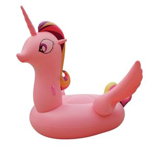 Jätte flamingo pool float uppblåsbar enhörning pool ö för pool party flytande pegasus rad båtvatten madrass sim ringsalong