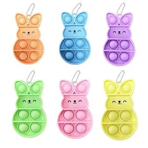 Fidget Toys Sensorial Páscoa Bunny Silicone Push Bubble Anti Estresse Educacional Presente de brinquedo