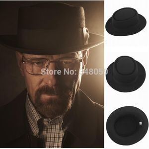 Whole-2015 Fashion Men Classic Felt Pork Pie Porkpie Fedora Hat Chapea Cap Upturn Masculino Black Ribbon Band Panama Hats 275p