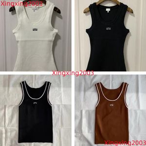 Cropped Tanks & Camis T Shirts Women Knits Tee Knitted Sport Top Tank Tops Woman Vest Yoga Tees Embroidered Cotton-blend Mini Outfits Shorts